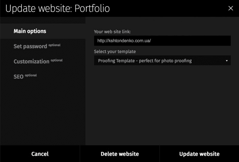 Update Website: Portfolio