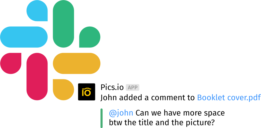 Pics.io integration with Slack