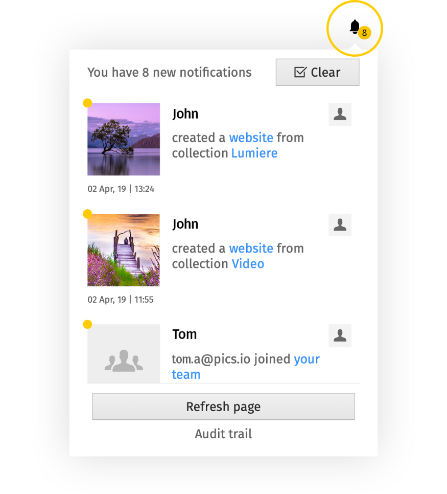 Pics.io teamwork