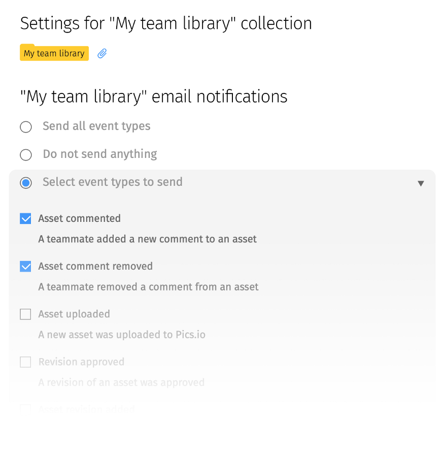Pics.io team permission
