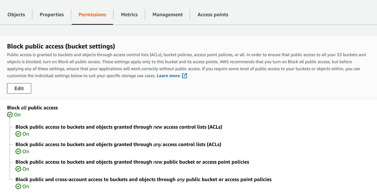 How to block public access