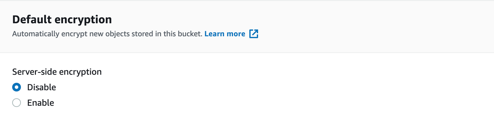 Default encryption in Amazon S3