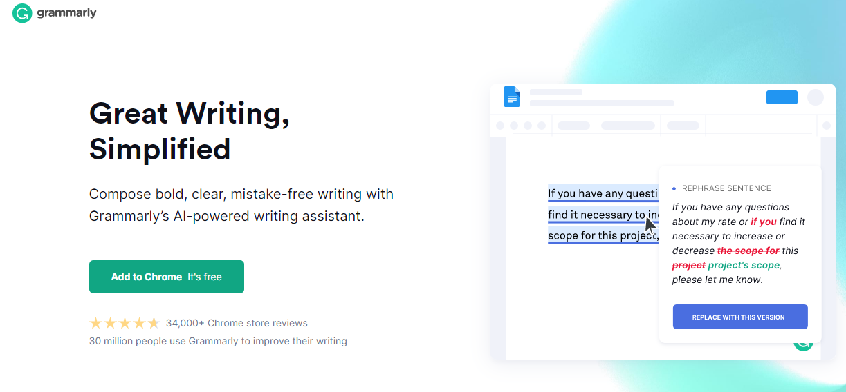 Grammarly interface