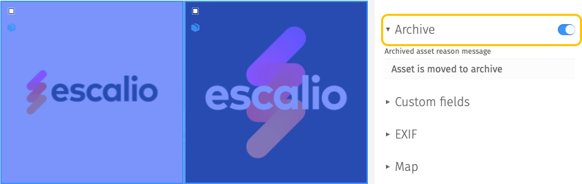 Archive your assets in Pics.io