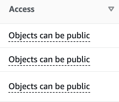 Check access to see whether your bucket is public or private