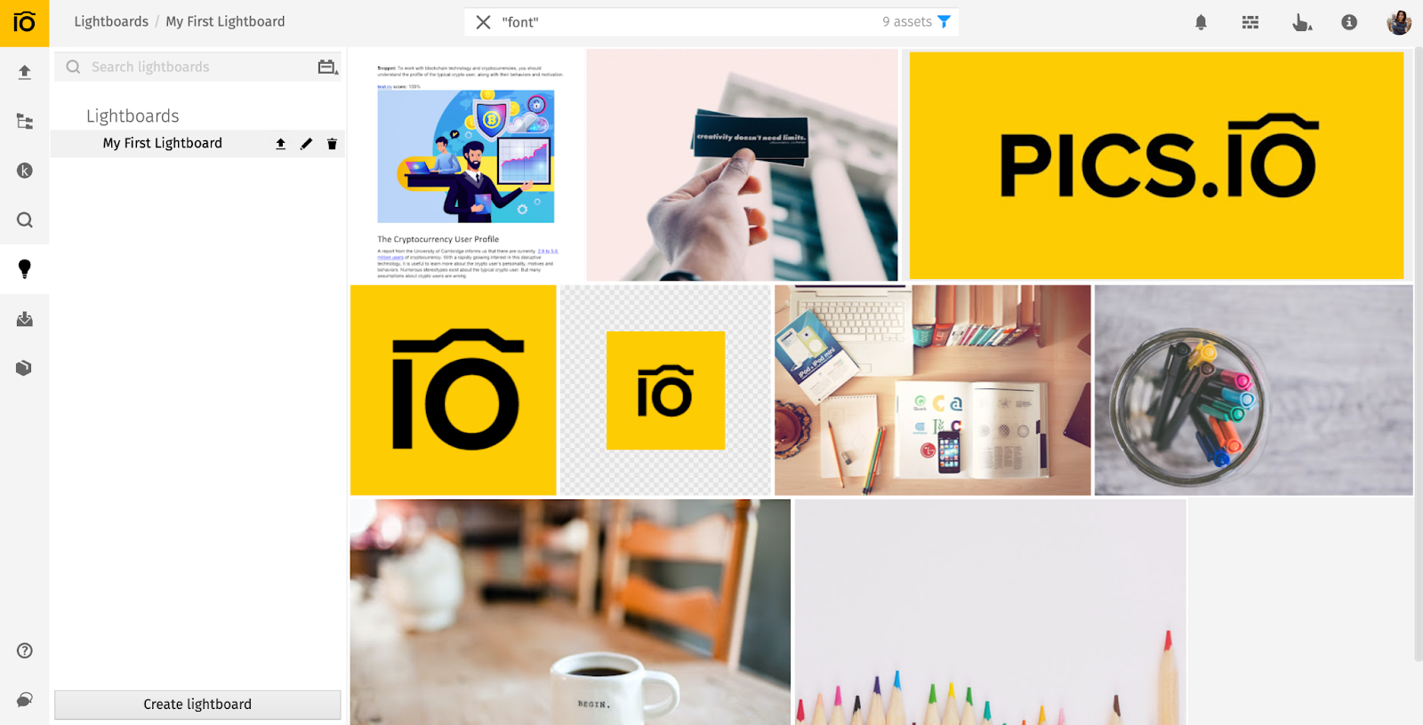 Exact match at Pics.io