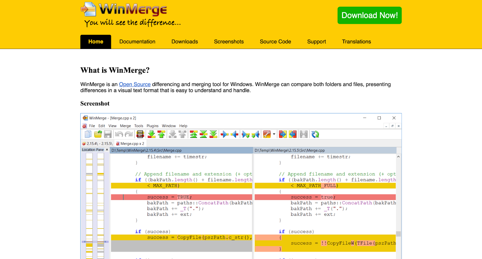 winmerge compare command line