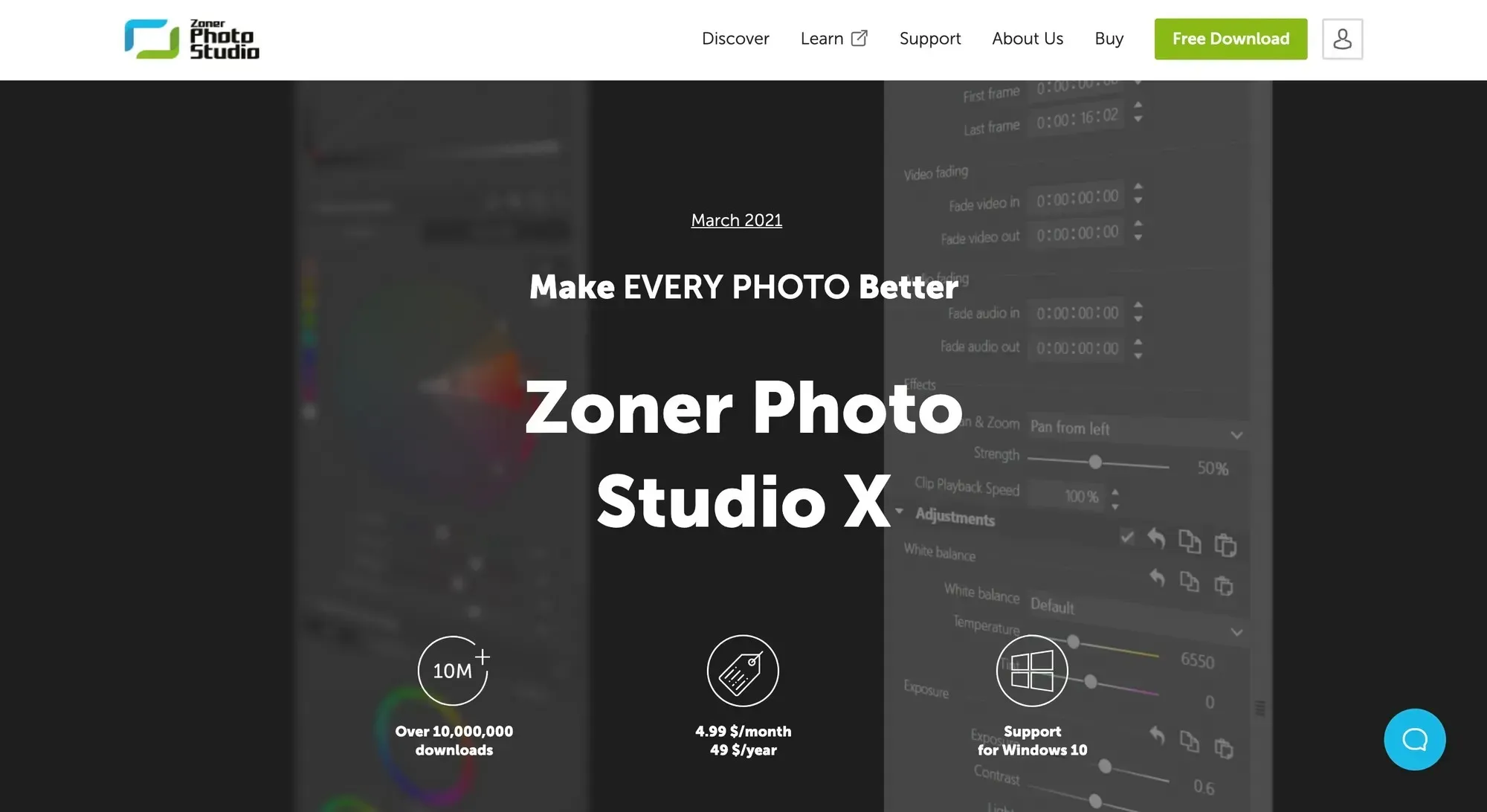 Zoner Photo Studio interface