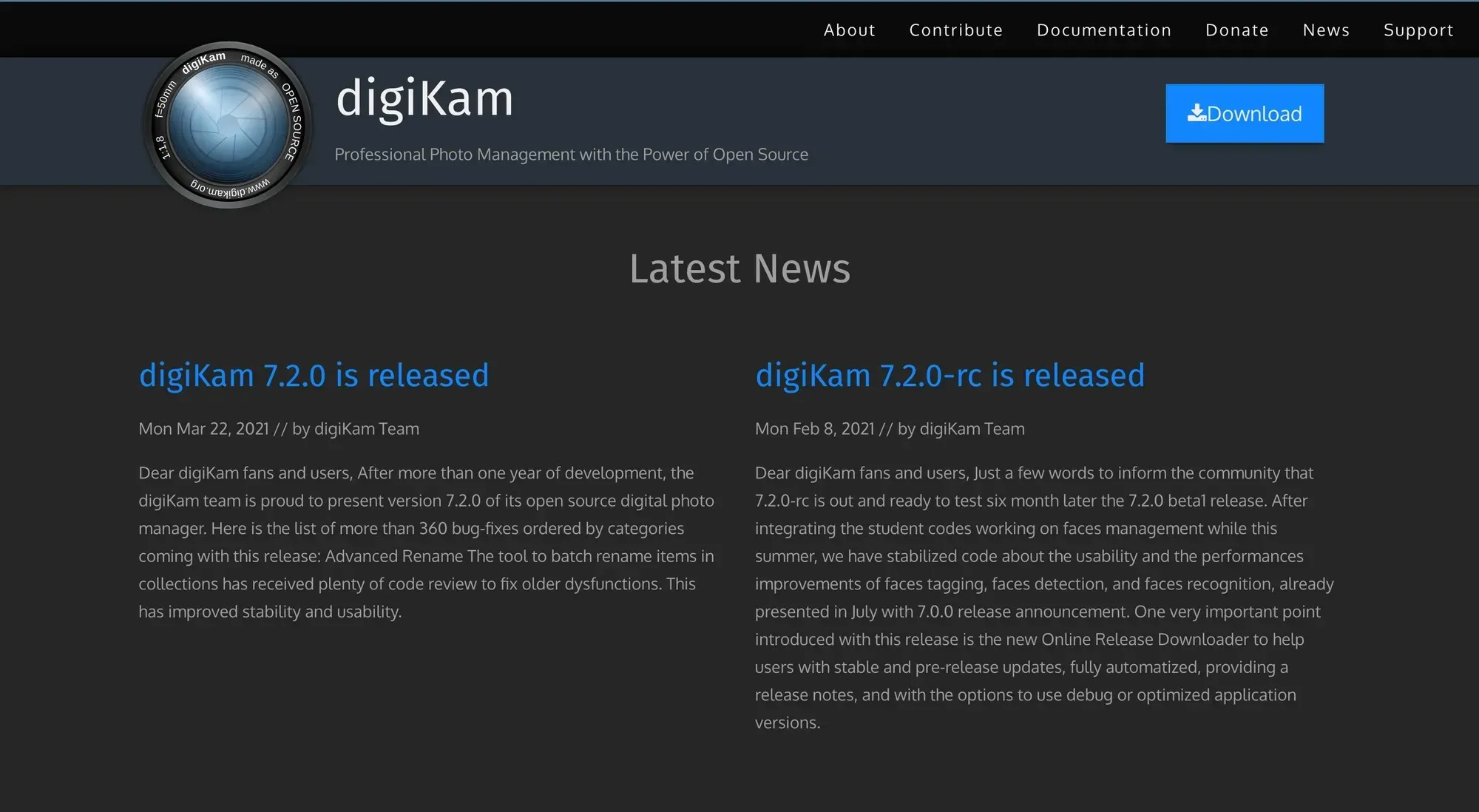 digiKam interface