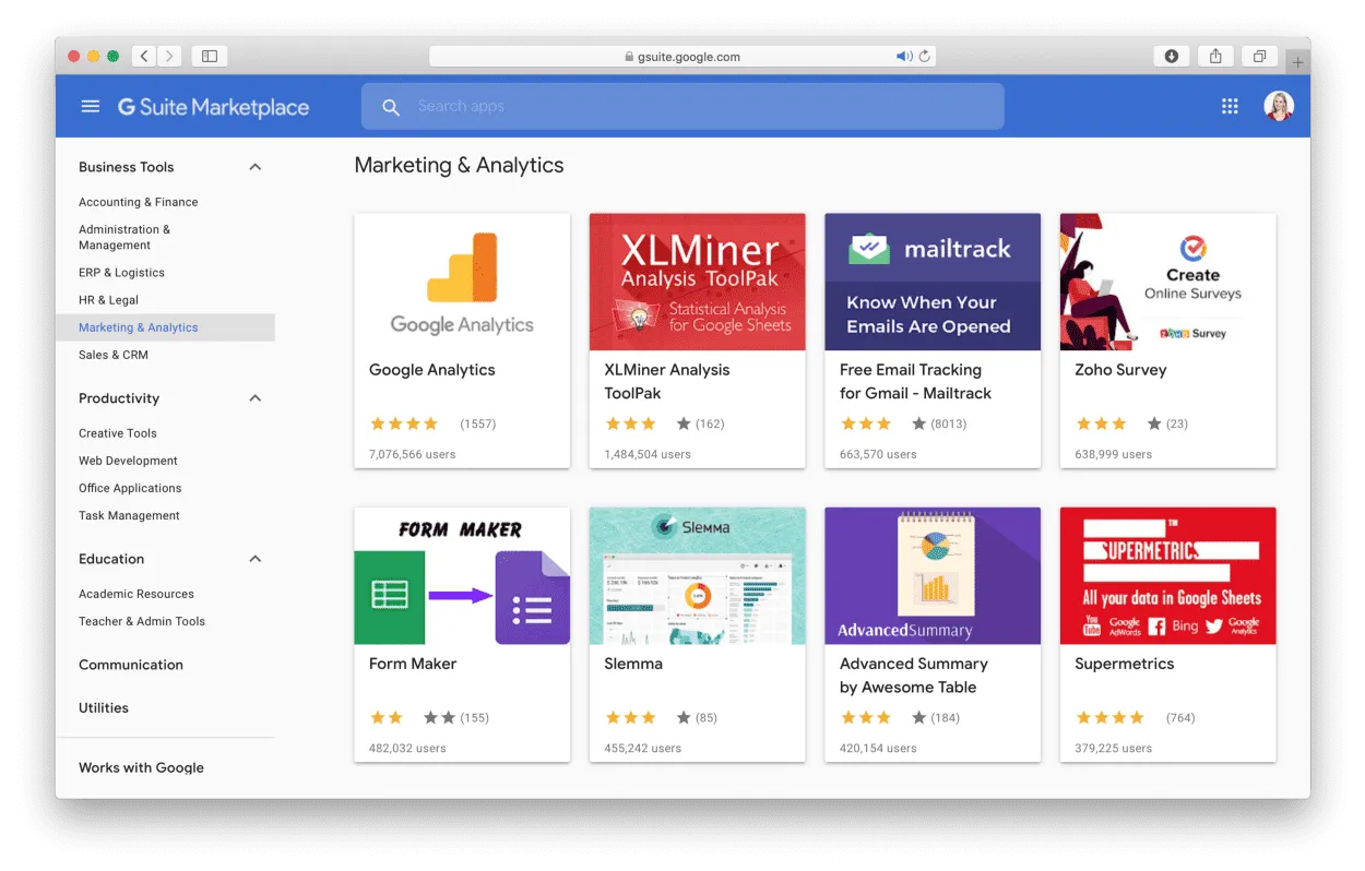 G Suite marketplace