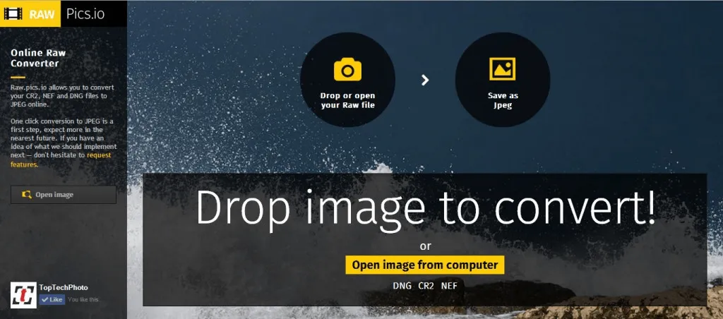 Pics.io Online Raw Converter