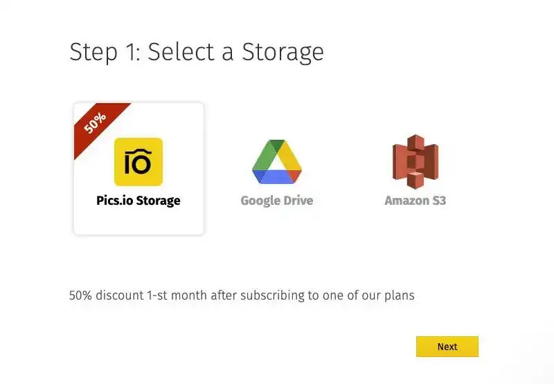 Choosing the storage