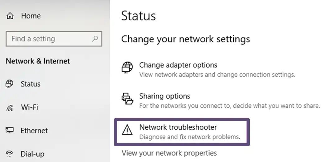 Network troubleshooter