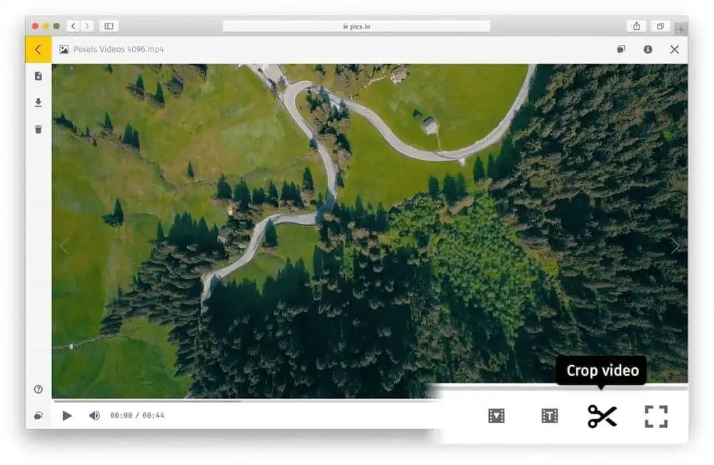Cropping videos in Pics.io