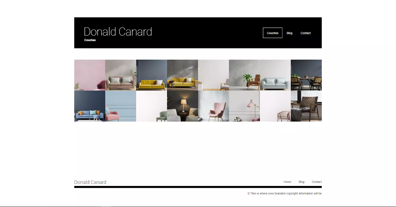 A screenshot showing how Pics.io's published Website looks like