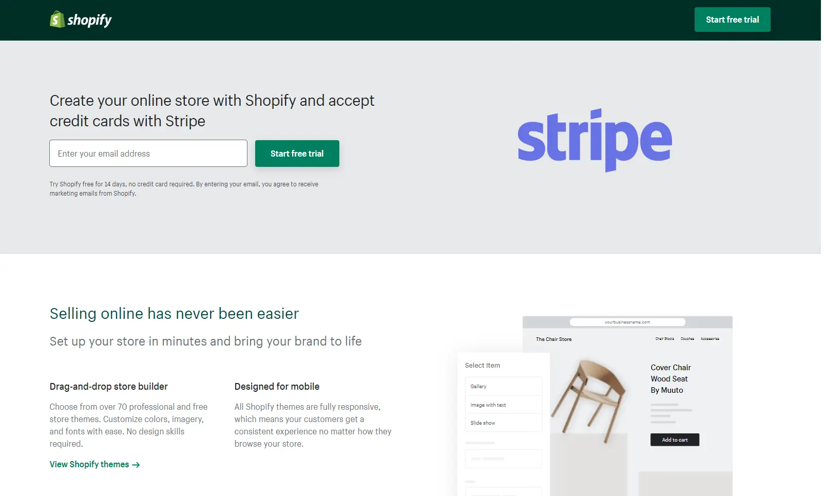 You can use Stripe Shopify integration to simplify card transactions