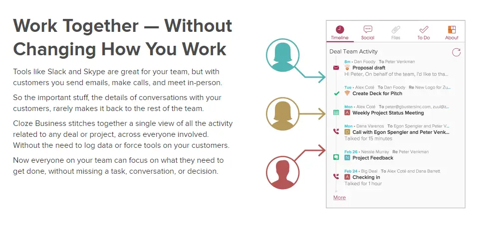 Cloze is an example of sales enablement technology that makes life easier for your sales reps.