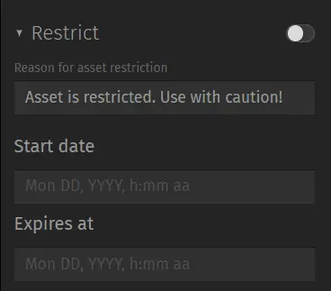 How to restrict digital assets in Pics.io DAM