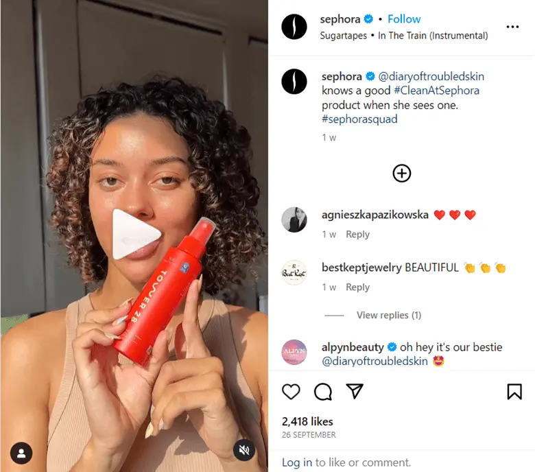 Sephora Instagram video