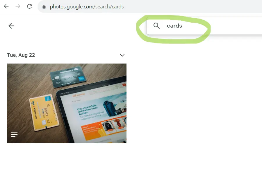 Google Photos metadata search