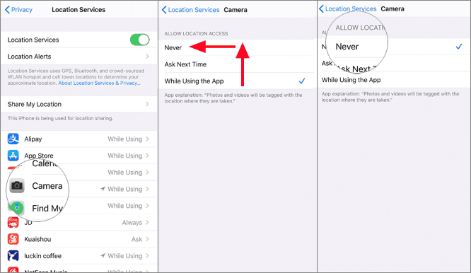 How to Turn off Location Services for Photos in iOS