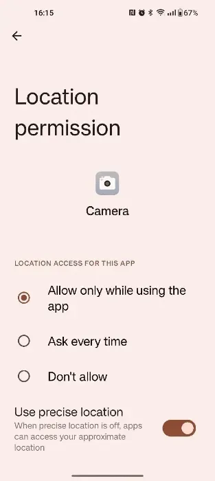 How to turn off location permissions on Android