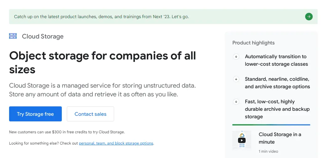 Amazon S3 Alternatives: Google Cloud Storage