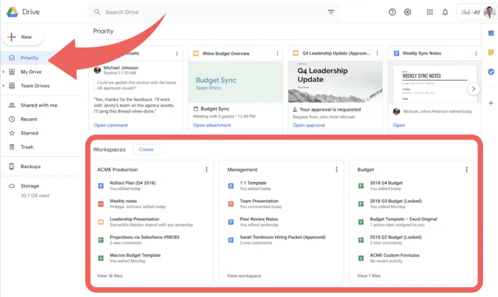 Google Drive - Priority & Workspaces - EdTechTeacher