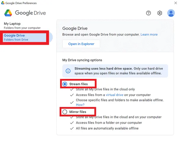How to sync Google Drive with Drive for Desktop - IONOS