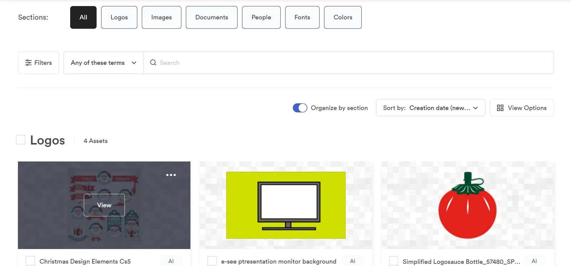 Bynder alternatives: Brandfolder interface