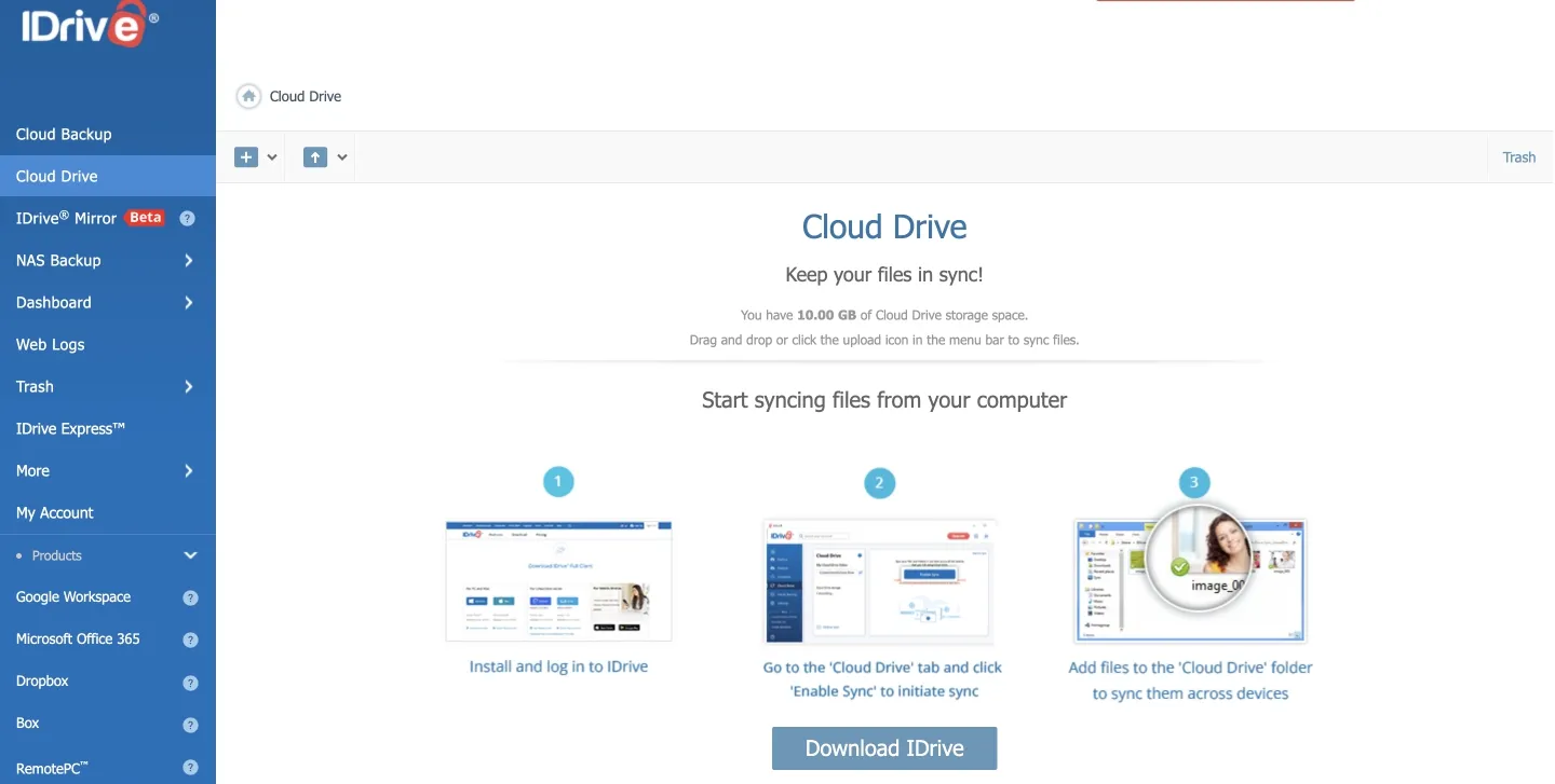 idrive interface