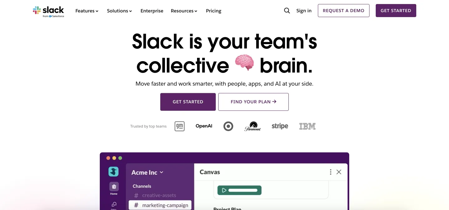 slack website